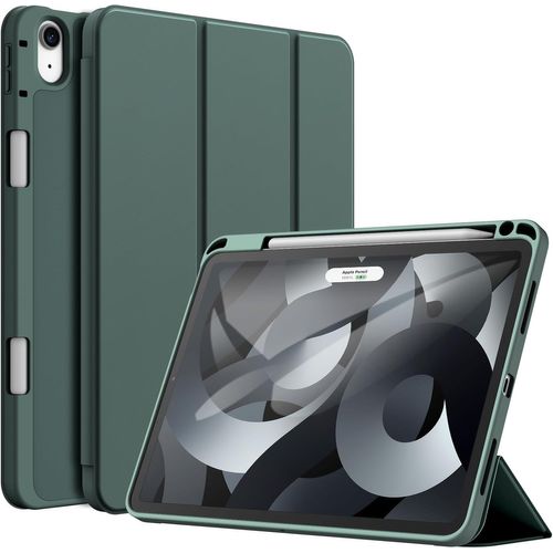 Coque Pour Ipad Air 11 Pouces M3/M2 (2025/2024), Ipad Air 5/4 (10,9 Pouces 2022/2020 5Eme/4Eme Génération) Avec Porte-Stylet, Étui Mince Tablette Avec Dos En Tpu Souple (Bleu Brume[COQ5186108]