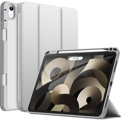 Coque Pour Ipad Air 11 Pouces M2 (2024), Ipad Air 5/4 (10,9 Pouces 2022/2020 5eme/4eme Génération) Avec Porte-Stylet, Étui Mince Tablette Avec Dos En Tpu Souple (Argent).[F4069]