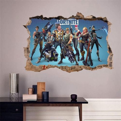 Autocollant Mural 3d Pour Chambre D'enfant-Décoration Murale Autocollante Pour Jeu Vidéo-Fournitures De Fête D'anniversaire