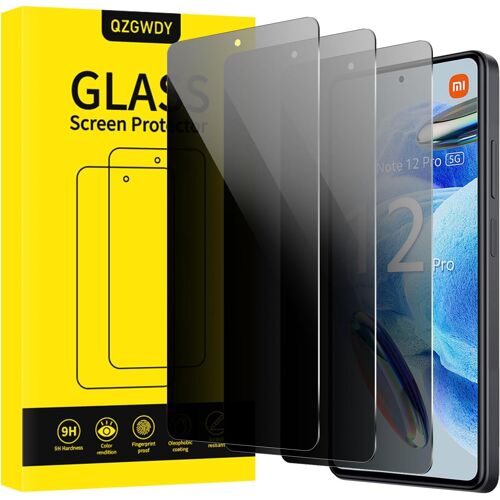 KALANKA-Verre Trempé Anti-Espion pour Xiaomi Redmi Note 12 Pro 4G/5G, Lot de 3 Film Protection Écran Vitre Protecteur Protege Sans Bulles, Dureté 9H, Facile à Installer