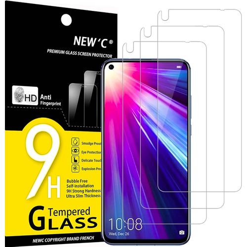 Hshi-Lot De 3,Verre Trempé Pour Honor View 20,Huawei Nova 4,Film Protection Écran Sans Bulles D'air Ultra Résistant (0,33mm Hd Ultra Transparent) Dureté 9h Glass