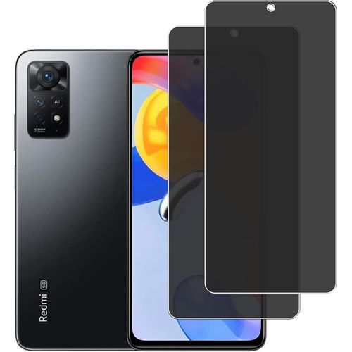 Lot De 2 Verres Trempés Confidentialité Pour Xiaomi Redmi Note 11 Pro - Anti-Espion 9h, Anti-Rayures & Revêtement Oléophobe