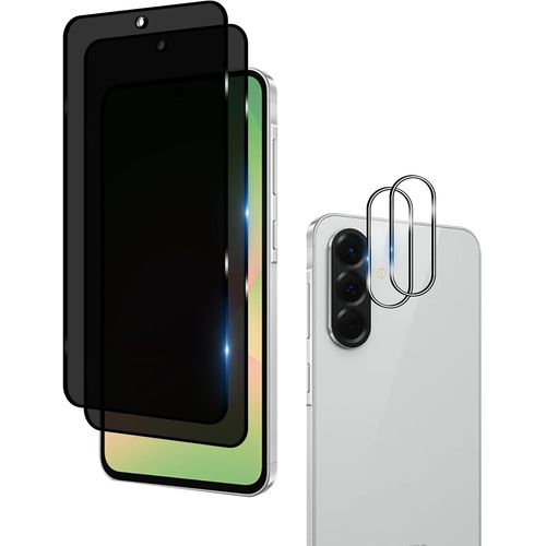 Hshi-Verre Trempé Anti-Espion Pour Samsung Galaxy A36 5g/ A56 5g,2 Pièces Protection Écran+2 Pièces Caméra Arrière Protecteur,Dureté 9h,Anti-Rayures,Hd Transparent Verre,Facile À Installer