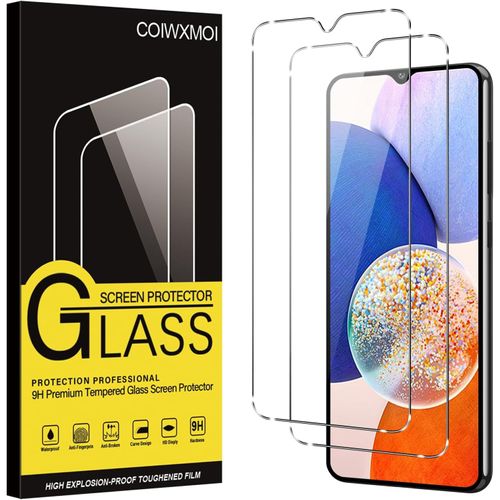 Tempered Glass For Samsung Galaxy A14 5g 2-Piece Tempered Glass Screen Protector Film 9h Hardness Anti Scratch Bulless Ultra Transparent Hd High Sensitivity Screen Protector For Samsung A14