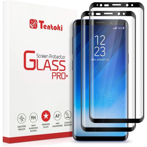 CAUC-Verre Trempé pour Samsung Galaxy S8, [Lot de 2] [Couverture Complète] Film Protection Ecran Vitre HD, [sans Bulles, Facile à Installer] Dureté 9H pour Samsung Galaxy S8