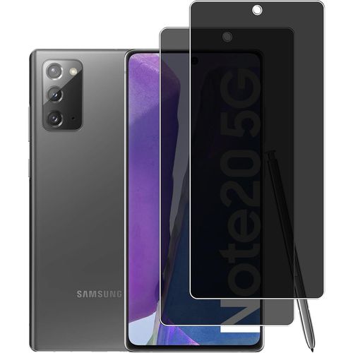 CAUC-[2 pièces] Anti Espion Verre Trempé Protection écran Pour Samsung Galaxy Note 20 5G 9H Dureté, Anti Rayures, Confidentialité Protecteur d'Écran Verre Pour Samsung Galaxy Note 20 5G