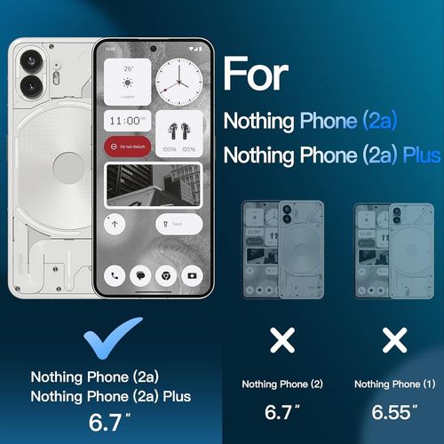 Protection D'écran Pour Nothing Phone 2a / 2a Plus 6.7 Pouces. Film En Verre Trempé 9h. Anti-Rayures. Hd Clair. Lot De 3