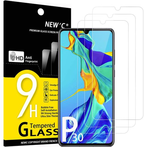 Kalanka-Lot De 3, Verre Trempé Pour Huawei P30, Film Protection Écran Sans Bulles D'air Ultra Résistant (0,33mm Hd Ultra Transparent) Dureté 9h Glass