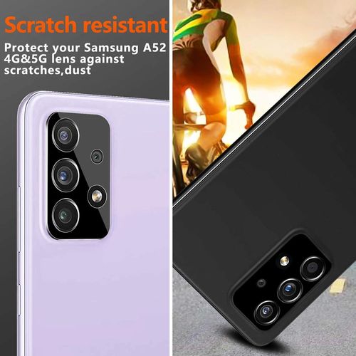 [5 Pièces 3 Pièces Verre Trempé Pour Samsung Galaxy A52 4g&5g/ A52s 5g Protection Écran + 2 Pièces Protection Caméra Samsung Galaxy A52 4g&5g/ A52s 5g Caméra Arrière Protecteur