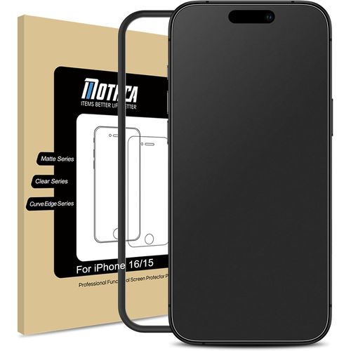 Hshi-Verre Trempé Pour Iphone 16/ Iphone 15 Mat,Film Protection Écran Matte Anti-Reflet Et Anti-Traces De Doigts,9h Hd Vitre Protecteur