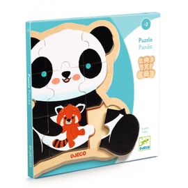 Puzzle Animaux - Djeco - Puzzlo Panda - 9 Pièces - Coloris Unique
