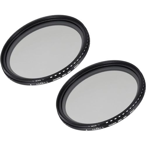 LETNERNY-Nd2-400 Filtre D'Objectif À Densité Neutre Variable Filtre Circulaire Nd 67 Mm Filtre En Niveaux De Gris Pour Objectif De Photographie D'Appareil Photo 2 Pièces