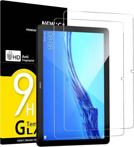 Lot de 2, Protection Écran en Verre Trempé pour Tablette Huawei MediaPad T5 10.1, Film Protection écran efficace contre les Rayures (0,33mm HD Ultra Transparent)- Dureté 9H Glass