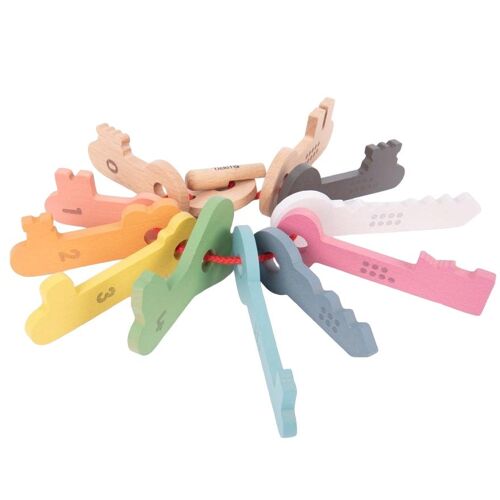 Tickit Clés En Bois Arc-En-Ciel 73474 Longest Key 12cm