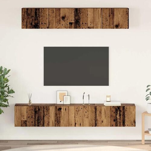 Vidaxl Ensemble Meuble Tv 5 Pcs Bois Ancien Standard Moyen