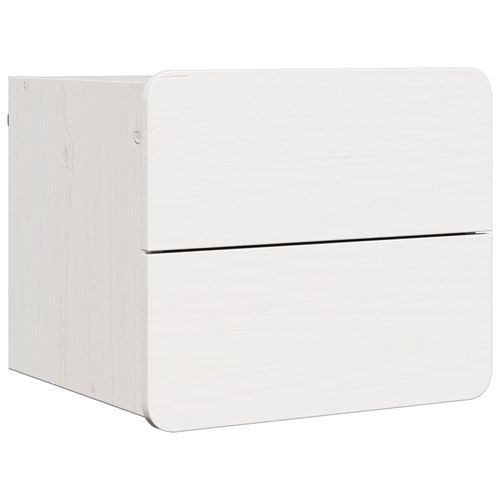 Vidaxl Table De Chevet Blanc 39 X 34 X 33 Cm Bois Massif En Pin