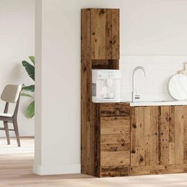 Vidaxl Meuble De Cuisine Avec Tiroir Avec Étagère Avec Stockage Avec Porte Bois Ancien Bois D'ingénierie