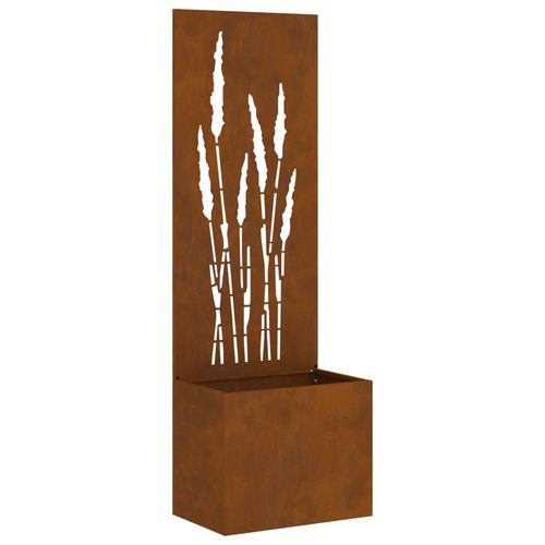 Vidaxl Jardinier Avec Panneau Décoratif Rouillé 50 X 140 Cm