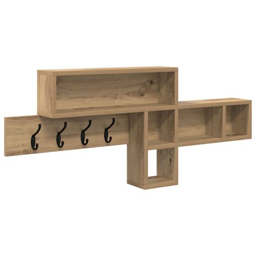 vidaXL Porte-manteau mural chêne artisanal 100 x 12 x 43,5 cm