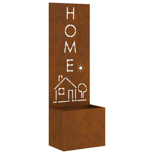 Vidaxl Jardinier Avec Panneau Décoratif Rouillé 50 X 140 Cm
