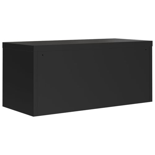 vidaXL Classeur noir 90x40x130 cm acier