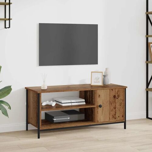 Vidaxl Meuble Tv Bois Ancien 100 X 40 X 45 Cm Bois D'ingénierie
