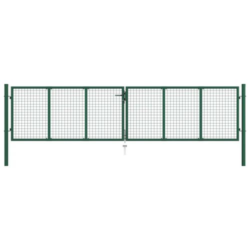 Prolenta Premium - Portail En Treillis De Jardin Acier 390x100 Cm Vert