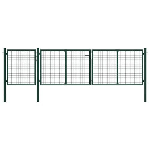 Prolenta Premium - Portail De Jardin Acier 400 X 100 Cm Vert
