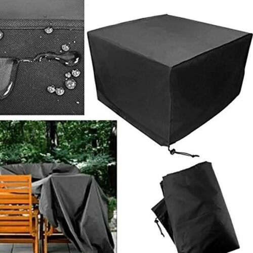 Housse De Protection Pour Salon De Jardin Carré 120x120x74cm - Tofoco - Imperméable Et Anti-Uv - Noir