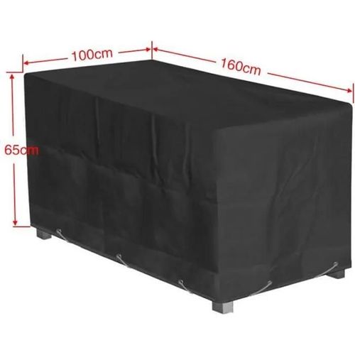 Dianwaa Housse De Protection Rectangulaire Bâche Imperméable Pour Table De Jardin 160*100*65cm