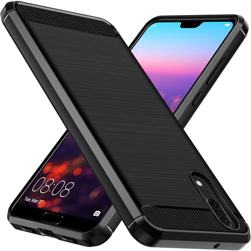 Silicone Case For Huawei P20, [Military Shockproof Protection] Protective Case, Slim Soft Tpu Anti-Scratch Back Bumper Cover, Black
