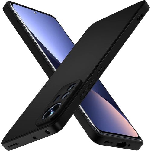 Matte Black Case For Xiaomi 12 / Xiaomi 12x With Camera Protection, Ultra Thin Protective Silicone Shockproof Case, Soft Tpu Anti-Scratch Bumper Cover