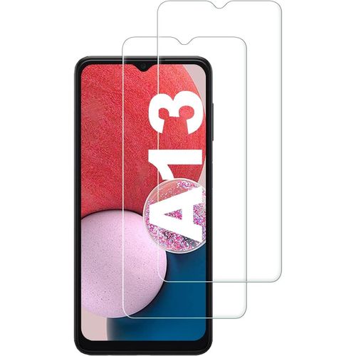 [Lot De 2] Verre De Protection Compatible Avec Samsung Galaxy A13 Film De Protection D'écran En Verre Trempé Véritable 9h Transparent Anti-Rayures
