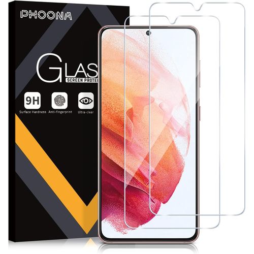 Verre Trempé Pour Samsung Galaxy S21 5g, Lot De 2 Samsung Galaxy S21 5g Verre Trempé Protections D'écran, Dureté 9h Glass, Anti Rayures, Sans Bulles, Haute Définition(6,2 Pouces)