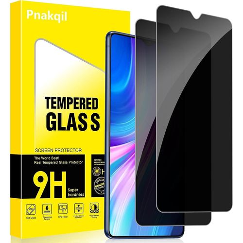 Aer-Verre Trempé Anti Espion Pour Xiaomi Redmi Note 8 Pro 2 Pièces,Anti-Espion Film Protection Écran,9h Dureté Privacy Protecteur D'écran,Anti Rayures Sans Bulles Confidentialité Vitre