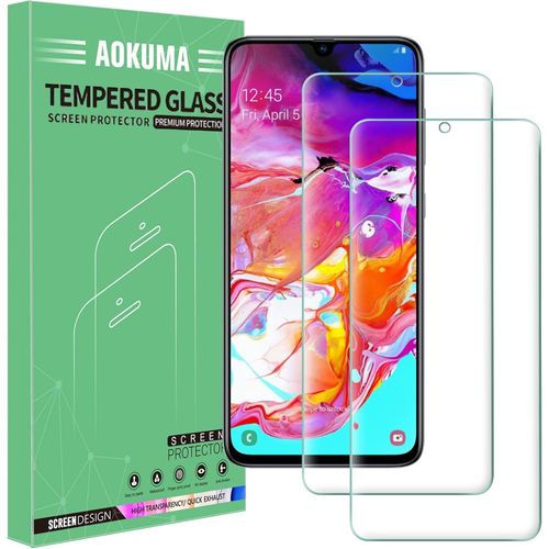 Samsung Galaxy A70 Verre Trempé, [Lot De 2] Verre Trempé Samsung Galaxy A70 [0.26mm] [Extreme Résistant Aux Rayures][Haut Définition] Facile Installation Film Protection Écran