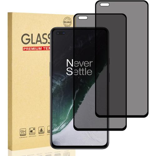 Verre Trempé Anti-Espion Pour Oneplus Nord 5g, Privacy Protection D'écran, Film En Verre Trempé, Dureté 9h, Anti-Rayures, Sans Bulles, Anti-Empreintes, Facile À Installer, 2 Pièces