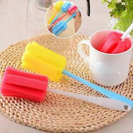 Brosse À Biberon Pour Bébé À Manche Long Brosse À Éponge Douce Bouteille D'eau Tasse En Verre Outil De Nettoyage De Cuisine Outil Spécialisé