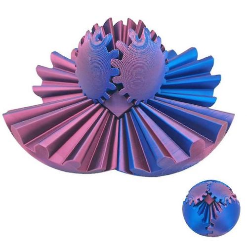 Boule d'engrenage imprimée en 3D,jouet cube,sphère d'engrenage,balle anti-stress,jouet de bureau,jouet d'engrenage pour le stress et l'anxiété relaxant