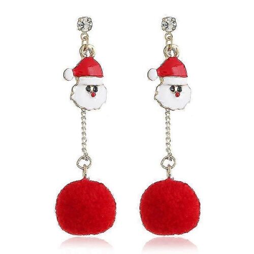 1paire De Boucles D'oreilles De Noël Pour Femme Mignonne
