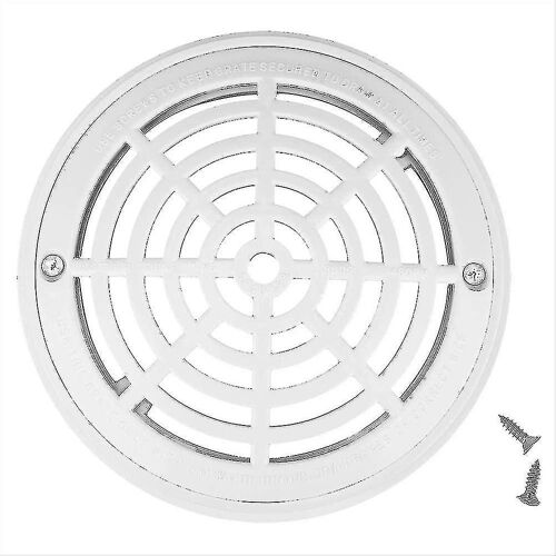 Couvercle de drain principal de piscine de 8 pouces La grille supérieure Plaques de montage inférieures Couvercle de drain de piscine de remplacement blanc