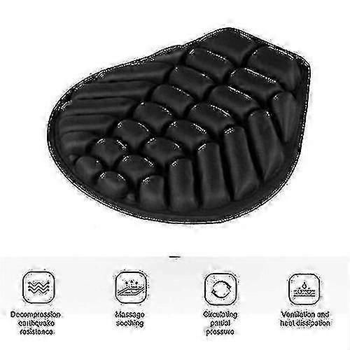 Housse De Coussin De Siège Respirante Noire Cool Gonflable Air Pad Pour Sièges De Moto