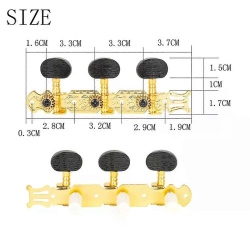 Boutons De Guitare Classique Mécaniques De Guitare Triples Tête De Machine Chevilles D'accordage De Guitare Classique Boutons Accessoires De Guitare Classique Pièces