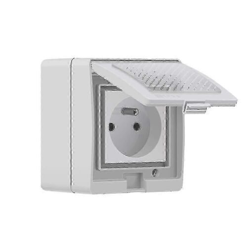 S55 TPE-FR 16A prise intelligente extérieure,prise intelligente Wifi étanche IP55,compatible avec Alexa/google Home/ifttt,Télécommande,Commande vocale,Time f