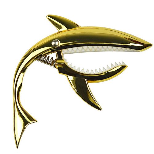 Requin Capo Alliage De Zinc Tone Clip Élastique Doux Pour Guitare Acoustique Ukulélé Mandoline Banjo Or A-B