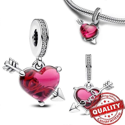 Nouvelle Arrivée 925 Argent Love You Mom Enlacé Infini Coeurs Charm Fit Bracelet Pour Femmes Collier Bijoux Bricolage