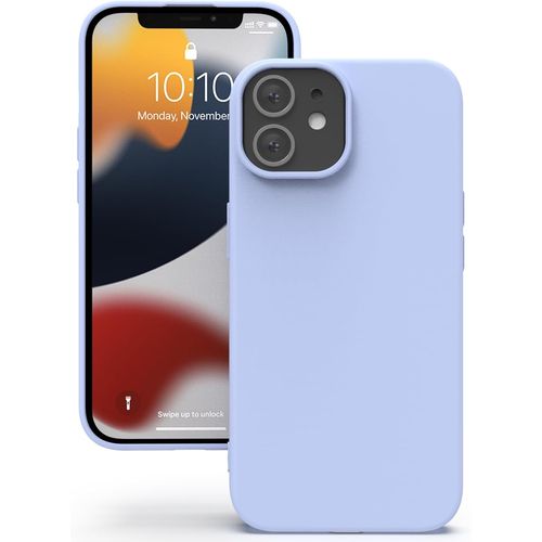 CAUC-Coque pour iPhone 12 Mini, Housse en Silicone Doux avec Découpes Précises pour Caméra, Design Ultra Mince, Protection 360° à Bords Surélevés - Lilas