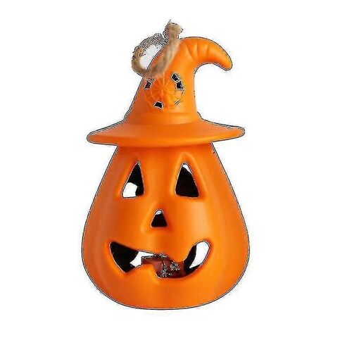 4pcs Halloween citrouille lanterne Portable bougie lampe Accessoires de fête Led Halloween lanterne