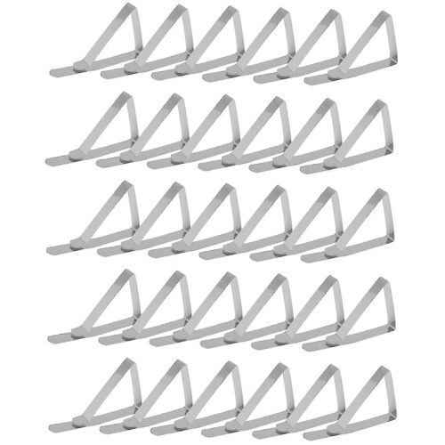 Paquet De 30 Pinces À Nappe - Pinces Et Couverture De Nappe En Acier Inoxydable Durable - Nappe Flexible
