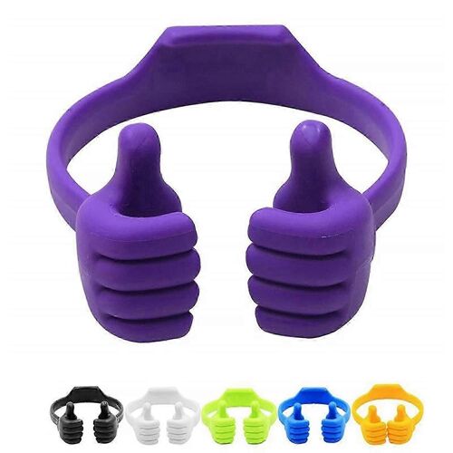 Support de téléphone de bureau pour lit paresseux,support en plastique réglable en forme de pouce haut pour regarder des films et la décoration